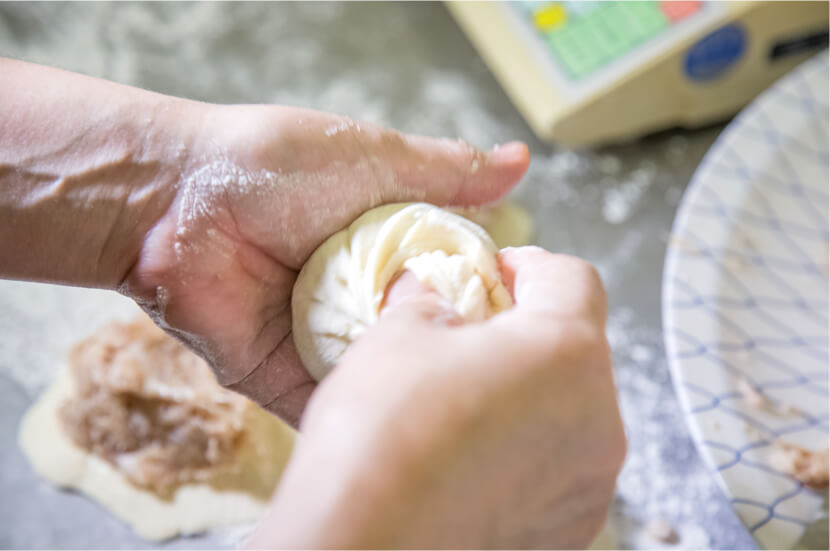 広島肉まんができるまで